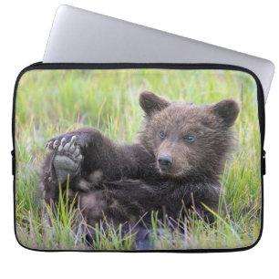 Housse Pour Ordinateur Portable Animaux de bébés cutest Cute Brown Bear Cub Joue