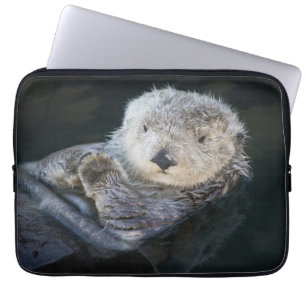 Housse Pour Ordinateur Portable Animaux de bébés cutest Flottant de Loutres de m