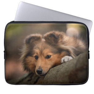 Housse Pour Ordinateur Portable Animaux de bébés cutest Shetland Sheepdog Puppy