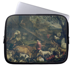 Housse Pour Ordinateur Portable Animaux entrant dans l'arche (huile sur la toile)