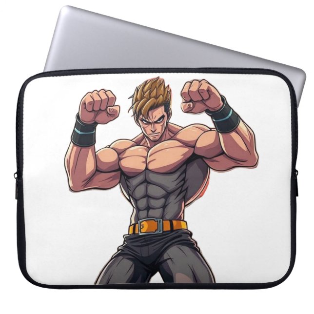 Housse Pour Ordinateur Portable Anime Fighter (Devant)