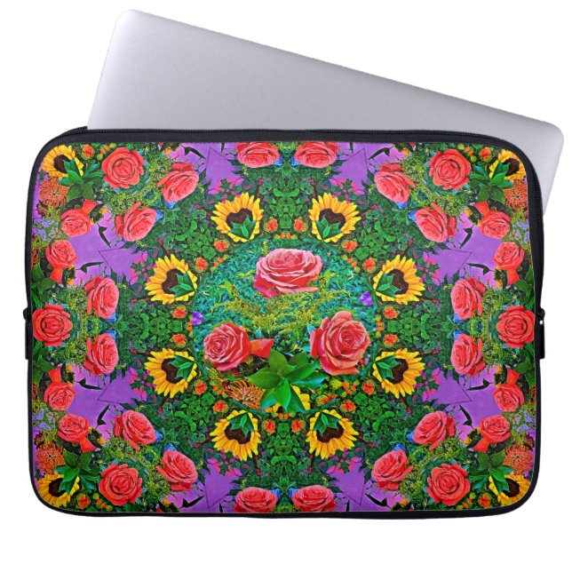 Housse Pour Ordinateur Portable Anneaux rose rose 4 (Devant)