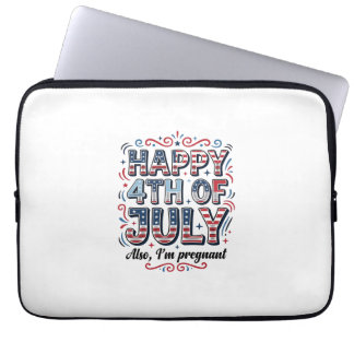 Housse Pour Ordinateur Portable Annonce de grossesse pour le 4 juillet T-shirt Des