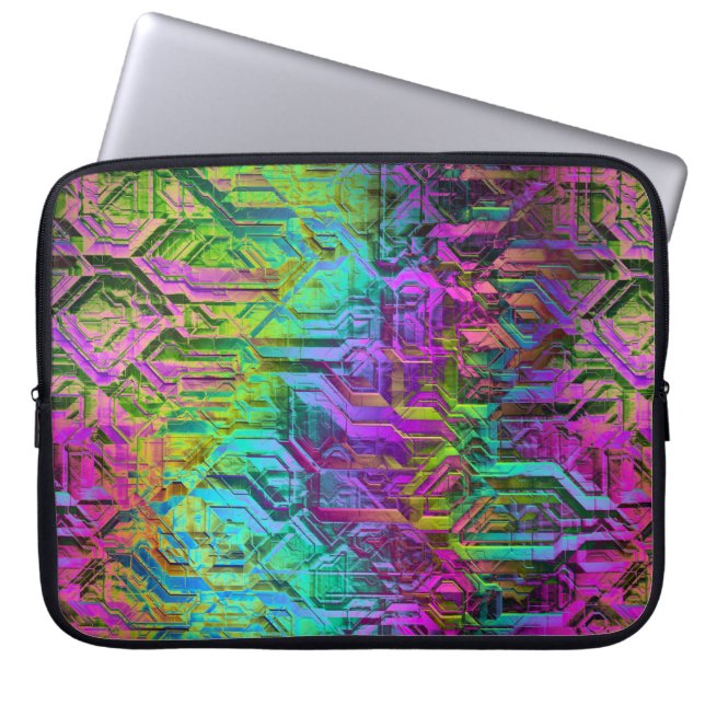 Housse Pour Ordinateur Portable anodized titanium, rainbow holo : (Devant)