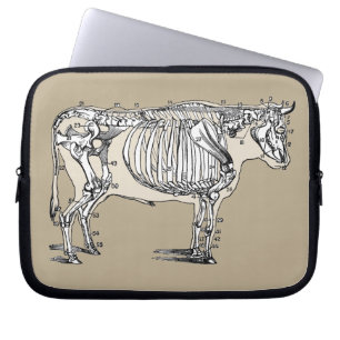 Housse Pour Ordinateur Portable Antique Cow Skeleton Bones