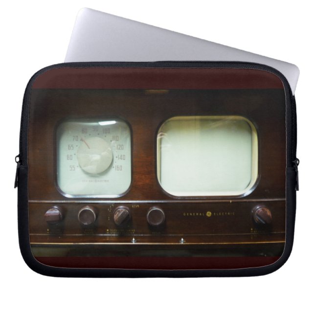 Housse Pour Ordinateur Portable Antique télévision et radio (Devant)