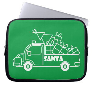 Housse Pour Ordinateur Portable Aperçu camion de Noël Père Noël vue côté voiture