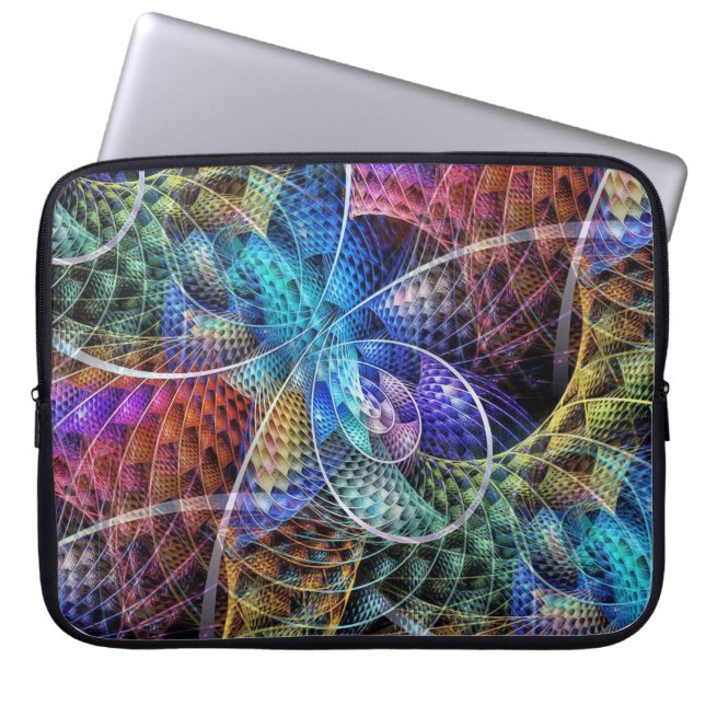 Housse Pour Ordinateur Portable Apophyse Abstraite Fractale X (Devant)