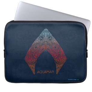 Housse Pour Ordinateur Portable Aquaman   Logo de Paisley Aquaman