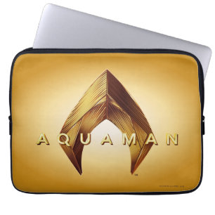 Housse Pour Ordinateur Portable Aquaman   Logo Golden Aquaman