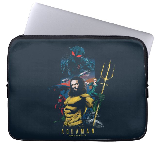 Housse Pour Ordinateur Portable Aquaman | Orin, Mera et Black Manta Graphic (Devant)