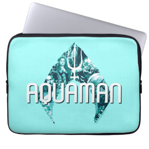 Housse Pour Ordinateur Portable Aquaman Orin, Mera, Orm & Manta Noir En Symbole