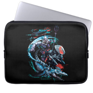 Housse Pour Ordinateur Portable Aquaman Orm, Manta Noir, Tylosaur, & Ships
