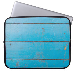 Housse Pour Ordinateur Portable Aquamarine bleu clair bois vintage frais flo pouss