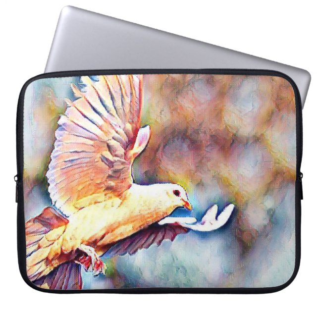Housse Pour Ordinateur Portable aquarell dove (Devant)