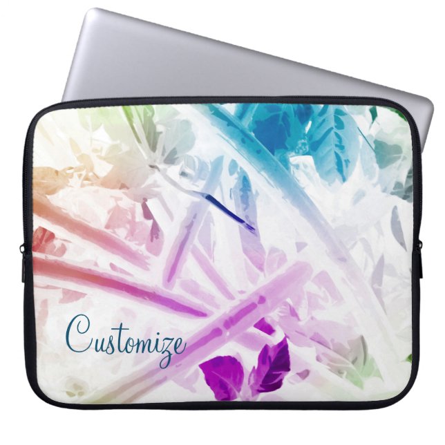 Housse Pour Ordinateur Portable Aquarelle Abstraite Portable Floral (Devant)