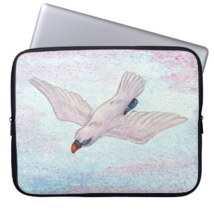 Housse Pour Ordinateur Portable Aquarelle Aigle blanc Aigle volant Reiki