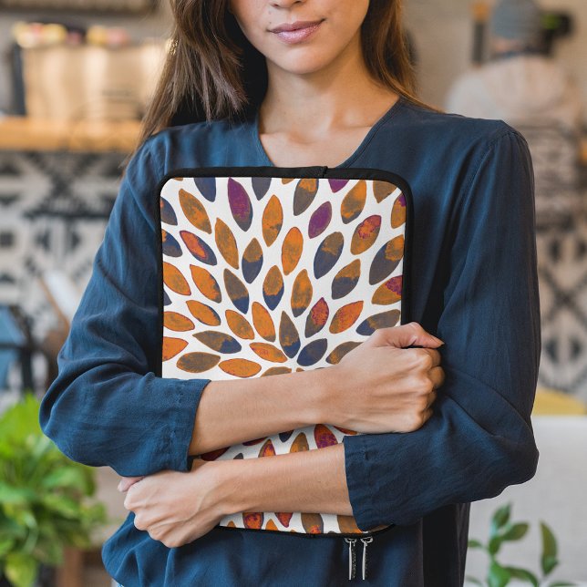 Housse Pour Ordinateur Portable Aquarelle brosse traits - effet rouillé (Créateur téléchargé)