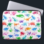 Housse Pour Ordinateur Portable Aquarelle Dinosaure Alphabet Dino coloré enfants<br><div class="desc">Aquarelle Dinosaure Alphabet coloré Dino Motif pour enfants. Dinosaure pour chaque lettre de l'alphabet dans une silhouette aquarelle colorée.</div>