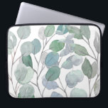 Housse Pour Ordinateur Portable Aquarelle Eucalyptus Vert<br><div class="desc">Cette pochette d'ordinateur portable unique et élégante est décorée de feuilles d'eucalyptus aquarelle dans les tons pastel de vert,  Parce que nous créons notre propre oeuvre d'art vous ne trouverez pas cette image exacte d'autres designers. Aquarelle originale © Michele Davies.</div>