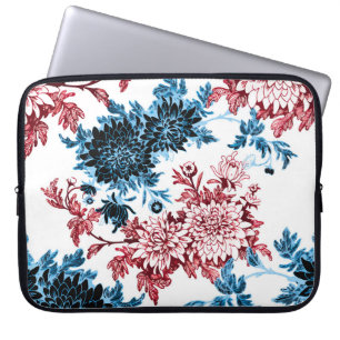 Housse Pour Ordinateur Portable Aquarelle florale sans couture motif sur fond blan