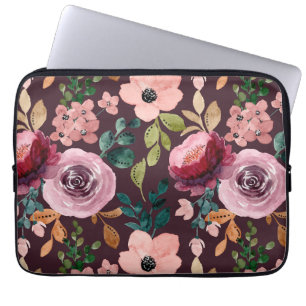 Housse Pour Ordinateur Portable Aquarelle Florale Surface Motif-Fashion colorée