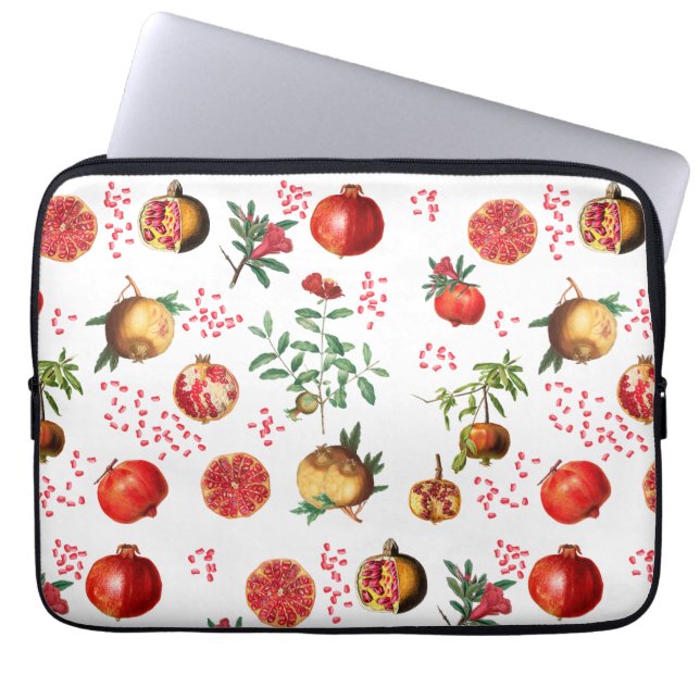 Housse Pour Ordinateur Portable Aquarelle grenade Motif de fruits méditerranéen (Devant)