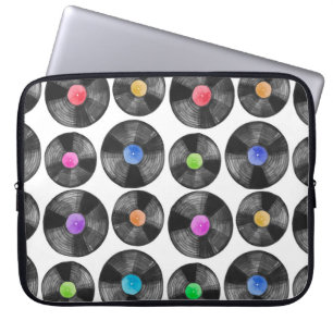 Housse Pour Ordinateur Portable Aquarelle illustration d'un enregistrement rétro v