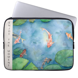 Housse Pour Ordinateur Portable Aquarelle Koi Fish