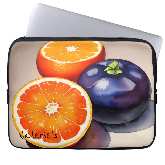 Housse Pour Ordinateur Portable Aquarelle Lueur Orange (Devant)