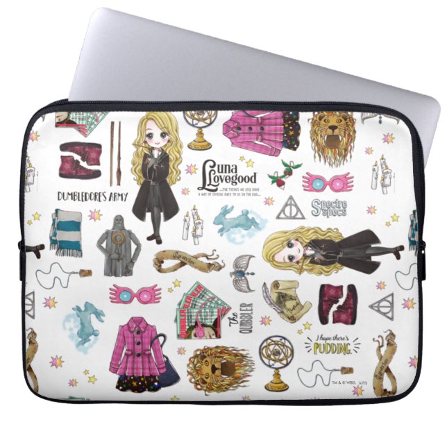 Housse Pour Ordinateur Portable Aquarelle Magique Luna Lovegood (Devant)