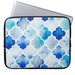 Housse Pour Ordinateur Portable Aquarelle marocaine : Main Tirée Sans Seamless