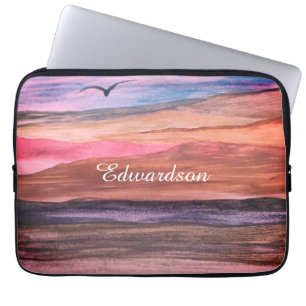 Housse Pour Ordinateur Portable Aquarelle Montagnes Gamme Paysage Nom du script