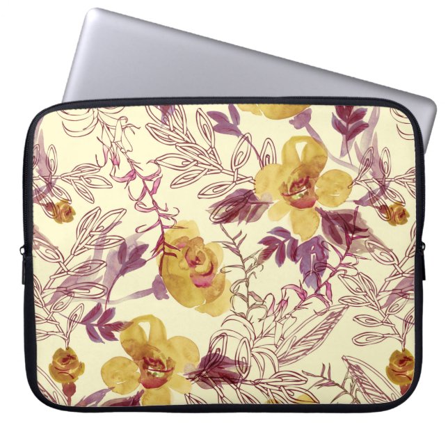 Housse Pour Ordinateur Portable Aquarelle Motif transparent avec élément profilé (Devant)