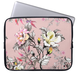 Housse Pour Ordinateur Portable Aquarelle motif transparent avec feuilles et color