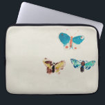 Housse Pour Ordinateur Portable Aquarelle papillons bleus vintages. Odilon Redon<br><div class="desc">Aquarelle papillons bleus vintages par Odilon Redon.</div>