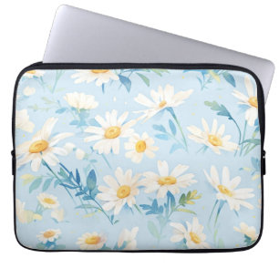 Housse Pour Ordinateur Portable Aquarelle Pastel Daisies