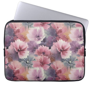 Housse Pour Ordinateur Portable aquarelle peinte de flancs à bordure molle