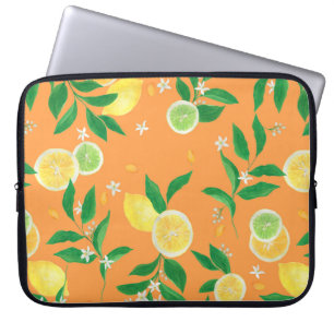Housse Pour Ordinateur Portable Aquarelle peinture sans couture motif avec agrumes