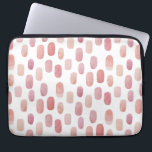 Housse Pour Ordinateur Portable Aquarelle rose brosse trait. Motif mignon simple<br><div class="desc">Aquarelle mignonne pinceau rose poche motif portable.</div>