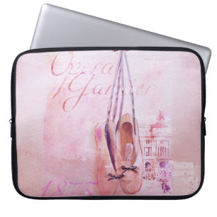 Housse Pour Ordinateur Portable Aquarelle rose vintage Ballerina Dancer Ballet La