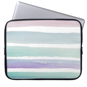 Housse Pour Ordinateur Portable Aquarelle rose violet violet