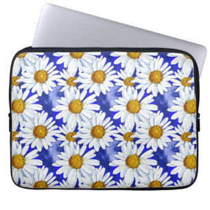 Housse Pour Ordinateur Portable Aquarelle sur Denim Blue