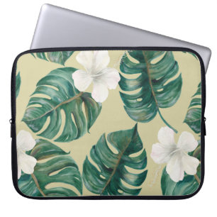 Housse Pour Ordinateur Portable Aquarelle transparente motif tropical avec p exoti