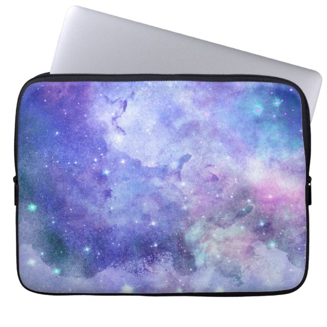 Housse Pour Ordinateur Portable Aquarelle violette étoile Sky Space Lover Galaxy (Devant)