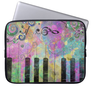 Housse Pour Ordinateur Portable Aquarelles cool Plaques Piano coloré