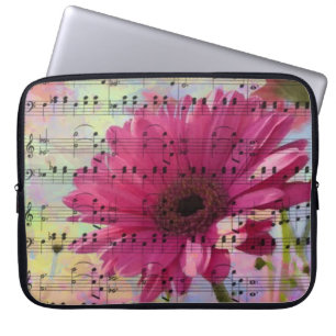 Housse Pour Ordinateur Portable Aquarelles girly tendance mignonnes fleurs Gerbera