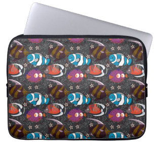 Housse Pour Ordinateur Portable Aquatic animals pattern ocean underwater life 43