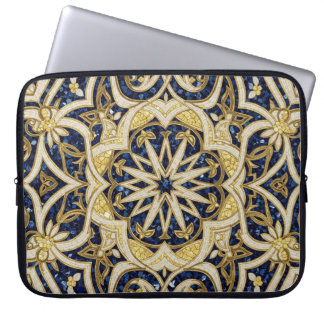 Housse Pour Ordinateur Portable arabesque blue mosaic
