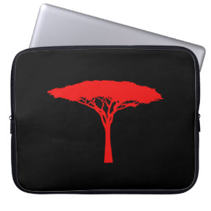 Housse Pour Ordinateur Portable Arbre à parapluies rouges